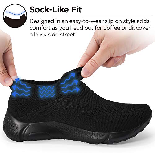 NEARDREAM Zapatillas Unisex Slip on Running Deportes para Hombres Mujer Caminar Zapatos Ejecutar Outdoor Calzado Casual Black UK 6/ EU 41 NEARDREAM Zapatillas Unisex Slip on Running Deportes para Hombres Mujer Caminar Zapatos Ejecutar Outdoor Calzado Casual Black UK 6/ EU 41