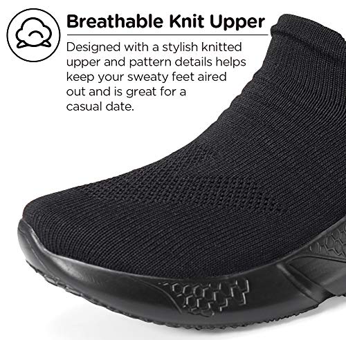 NEARDREAM Zapatillas Unisex Slip on Running Deportes para Hombres Mujer Caminar Zapatos Ejecutar Outdoor Calzado Casual Black UK 6/ EU 41 NEARDREAM Zapatillas Unisex Slip on Running Deportes para Hombres Mujer Caminar Zapatos Ejecutar Outdoor Calzado Casual Black UK 6/ EU 41