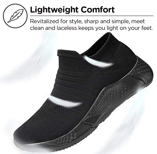NEARDREAM Zapatillas Unisex Slip on Running Deportes para Hombres Mujer Caminar Zapatos Ejecutar Outdoor Calzado Casual Black UK 6/ EU 41 NEARDREAM Zapatillas Unisex Slip on Running Deportes para Hombres Mujer Caminar Zapatos Ejecutar Outdoor Calzado Casual Black UK 6/ EU 41