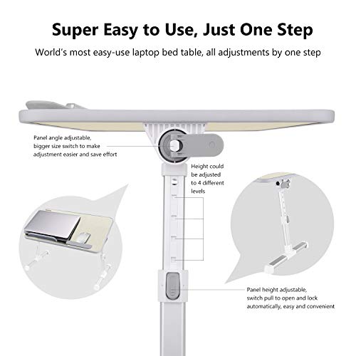 NearPow Mesa de Cama para Portátil Ajustable Plegable Sofá Mesa de Desayuno Mesa Plegable Ordenador Mesa Plegable Lectura para Niños (Crema-Tamaño Grande) NearPow Mesa de Cama para Portátil Ajustable Plegable Sofá Mesa de Desayuno Mesa Plegable Ordenador Mesa Plegable Lectura para Niños (Crema-Tamaño Grande)