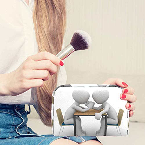 Neceser de Maquillaje Estuche Escolar para Cosméticos Bolsa de Aseo Grande Press de banca Lucha Arm Wrestling Neceser de Maquillaje Estuche Escolar para Cosméticos Bolsa de Aseo Grande Press de banca Lucha Arm Wrestling