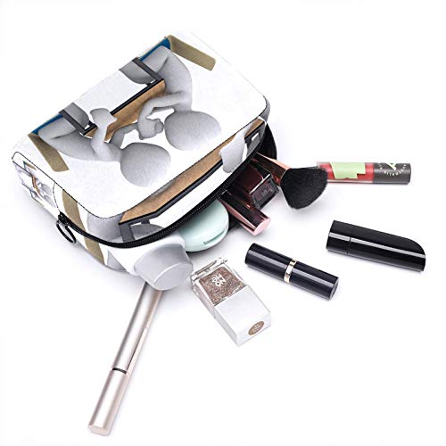 Neceser de Maquillaje Estuche Escolar para Cosméticos Bolsa de Aseo Grande Press de banca Lucha Arm Wrestling Neceser de Maquillaje Estuche Escolar para Cosméticos Bolsa de Aseo Grande Press de banca Lucha Arm Wrestling