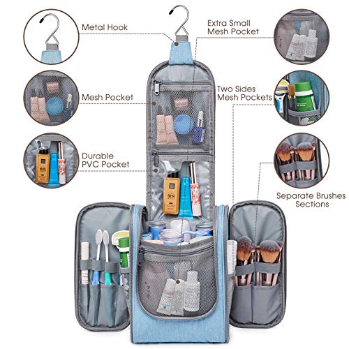 Neceser de viaje para colgar en el baño, organizador de maquillaje y cosméticos, para mujeres y niñas Neceser de viaje para colgar en el baño, organizador de maquillaje y cosméticos, para mujeres y niñas