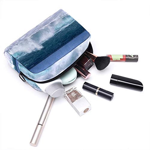 Neceser Organizador De Maquillaje Bolsas Cosméticas Pequeñas para Mujer Neceser De Viaje Neceser Estuche De Maquillaje Monedero Bolso Beach Wave Costa Sand Carboneras Almería