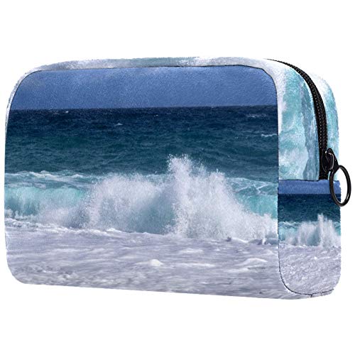 Neceser Organizador De Maquillaje Bolsas Cosméticas Pequeñas para Mujer Neceser De Viaje Neceser Estuche De Maquillaje Monedero Bolso Beach Wave Costa Sand Carboneras Almería