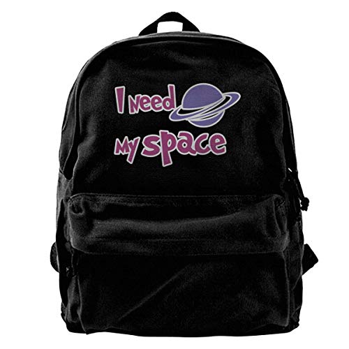 Necesito mi Espacio Bolso de Hombro de Lona Unisex Vintage Mochila de Viaje Mochilas Escolares Necesito mi Espacio Bolso de Hombro de Lona Unisex Vintage Mochila de Viaje Mochilas Escolares