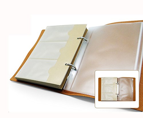 NectaRoy Retro Vintage Cuero Cuaderno Diario Notebook, Vintage Traveler Portátil, Rellenable, Diario Planificador con Papel Blanco y Bolsillo con Cremallera, 188x142x30mm