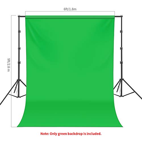 Neewer 10083667 Pro Fondo fotográfico 1,8 x 2.8M, Plegable Telón de Fondo de 100% Pura Muselina para Estudio fotográfico para Fotografía, Vídeo y Televisión, Verde, Incluye únicamente el Fondo