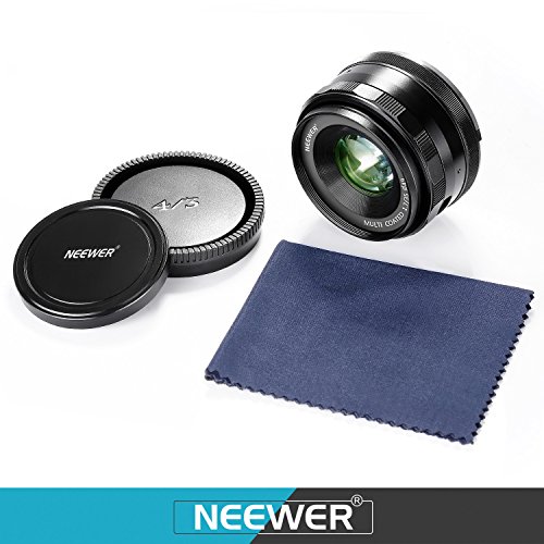 Neewer® 35mm f/1.7 Enfoque Manual Primer Lente Fija para OLYMPUS y PANASONIC APS-C Cámaras Digitales, Tal como OLYMPUS: E-M1/M5/M10, E-P5E-PL3/PL5/PL6/PL7, PANASONIC: GM1/2, GX1/2/7/8, GF5/6/7