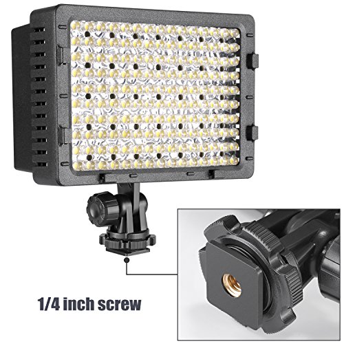 NEEWER CN-160 - Panel de luz LED regulable de 160 piezas para cámara de vídeo y digital SLR  Canon Nikon, Pentax, Panasonic, Sony, Samsung y Olympus