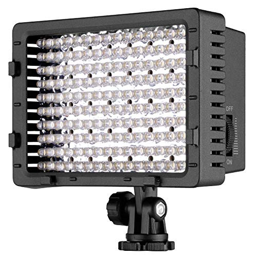 NEEWER CN-160 - Panel de luz LED regulable de 160 piezas para cámara de vídeo y digital SLR Canon Nikon, Pentax, Panasonic, Sony, Samsung y Olympus NEEWER CN-160 - Panel de luz LED regulable de 160 piezas para cámara de vídeo y digital SLR Canon Nikon, Pentax, Panasonic, Sony, Samsung y Olympus