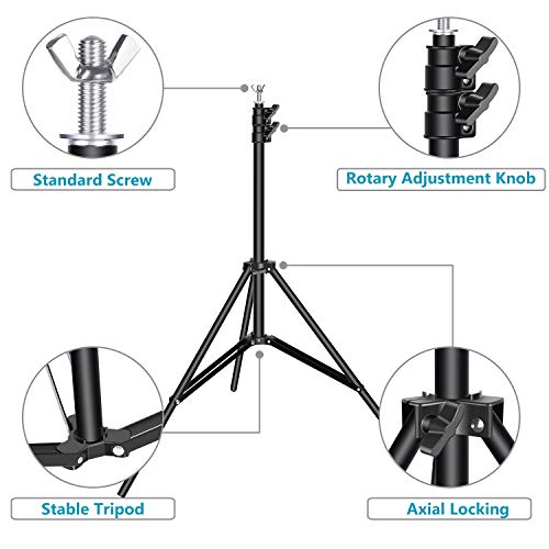 Neewer Foto Estudio Ajustable Barra Transversal Ancho 3 Metros Sistema Soporte de Fondo Soporte Fondo Alto 2 Metros con 3 Abrazaderas Fondo, 2 Bolsas Arena y Bolsa Transporte