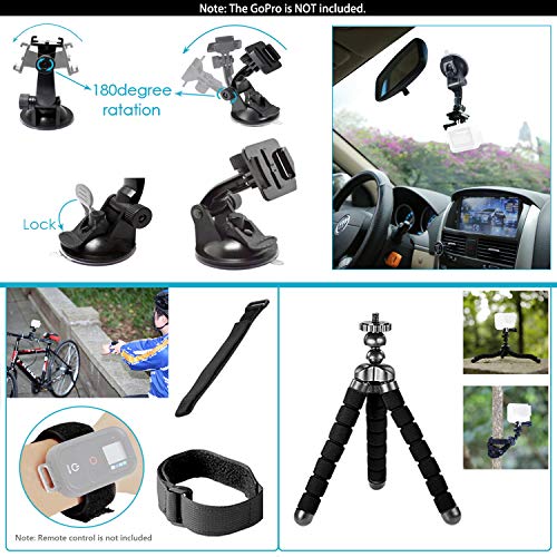 Neewer Kit de Accesorios de Cámara de Acción 58 en 1 para GoPro Hero 9 8 MAX 7 6 5 4 Negro 2018 Sesión, SJ4000/5000, para Nikon y Sony Deporte DV para Montar Camping y Más