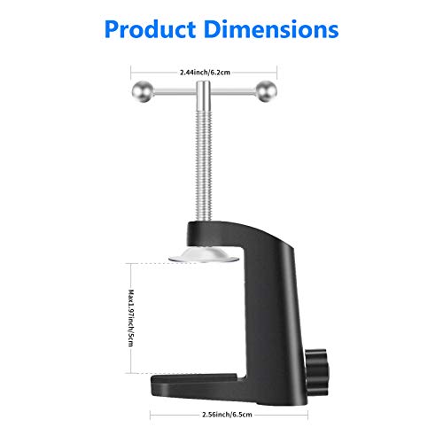 'Neewer® Mesa de metal resistente abrazadera de fijación soporte para micrófono Extensiones Tijeras colgantes con tornillo de posicionamiento ajustable, se adapta Hasta 1.97/5 cm Mesa grosor – Negro (2 unidades) 'Neewer® Mesa de metal resistente abrazadera de fijación soporte para micrófono Extensiones Tijeras colgantes con tornillo de posicionamiento ajustable, se adapta Hasta 1.97/5 cm Mesa grosor – Negro (2 unidades)