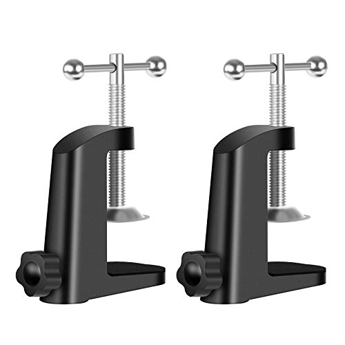 'Neewer® Mesa de metal resistente abrazadera de fijación soporte para micrófono Extensiones Tijeras colgantes con tornillo de posicionamiento ajustable, se adapta Hasta 1.97/5 cm Mesa grosor – Negro (2 unidades) 'Neewer® Mesa de metal resistente abrazadera de fijación soporte para micrófono Extensiones Tijeras colgantes con tornillo de posicionamiento ajustable, se adapta Hasta 1.97/5 cm Mesa grosor – Negro (2 unidades)