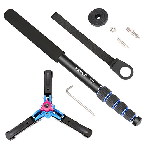 Neewer Monopié Extensible de Cámara con Base de Trípode Plegable Desmontable: Aleación de Aluminio, 52-168 Centímetros para Cámaras de Canon Nikon Sony DSLR, Carga Util hasta 5 Kilogramos Neewer Monopié Extensible de Cámara con Base de Trípode Plegable Desmontable: Aleación de Aluminio, 52-168 Centímetros para Cámaras de Canon Nikon Sony DSLR, Carga Util hasta 5 Kilogramos
