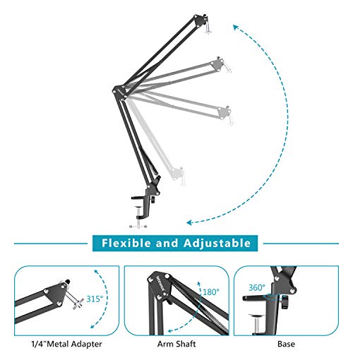 Neewer Montura Soporte Suspensión Boom Tijera Escritorio Adjustable para Logitech Webcam C922 C930e C930 C920 C615,Hierro Duradero,Carga hasta 2kg,Perfecto para Grabación Vídeo Neewer Montura Soporte Suspensión Boom Tijera Escritorio Adjustable para Logitech Webcam C922 C930e C930 C920 C615,Hierro Duradero,Carga hasta 2kg,Perfecto para Grabación Vídeo