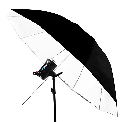 Neewer - Paraguas de iluminación para fotografía (150 cm, Desmontable, con Cubierta Negra extraíble y Parte Trasera Plateada)