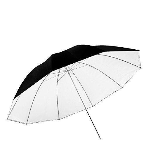 Neewer - Paraguas de iluminación para fotografía (150 cm, Desmontable, con Cubierta Negra extraíble y Parte Trasera Plateada)