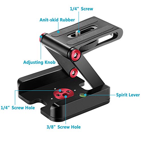 Neewer Plegable Z Cabeza Inclinable Bola Trípode Flexión con Zapato Rápido Placa QR,Soporte Cámara Aleación Aluminio con Nivel de Burbuja,Compatible con Cámara Canon Nikon Sony,Riel Deslizante(Rojo) Neewer Plegable Z Cabeza Inclinable Bola Trípode Flexión con Zapato Rápido Placa QR,Soporte Cámara Aleación Aluminio con Nivel de Burbuja,Compatible con Cámara Canon Nikon Sony,Riel Deslizante(Rojo)