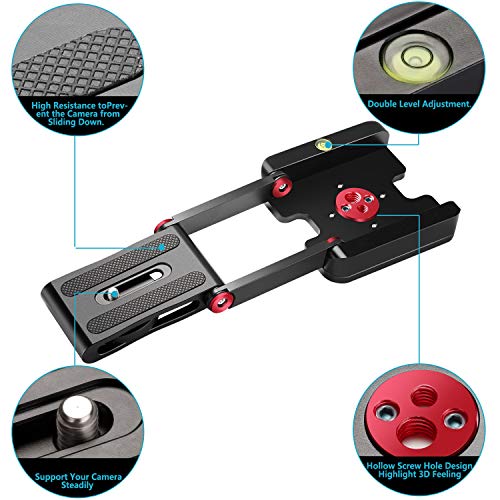 Neewer Plegable Z Cabeza Inclinable Bola Trípode Flexión con Zapato Rápido Placa QR,Soporte Cámara Aleación Aluminio con Nivel de Burbuja,Compatible con Cámara Canon Nikon Sony,Riel Deslizante(Rojo) Neewer Plegable Z Cabeza Inclinable Bola Trípode Flexión con Zapato Rápido Placa QR,Soporte Cámara Aleación Aluminio con Nivel de Burbuja,Compatible con Cámara Canon Nikon Sony,Riel Deslizante(Rojo)