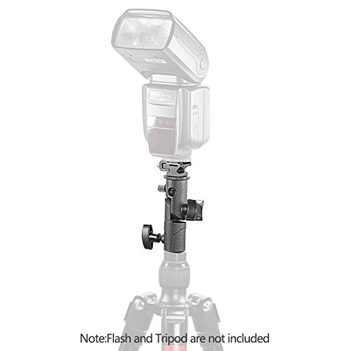 Neewer Professional Universal E Tipo Cámara Flash Speedlite Soporte de Luz Giratoria con Soporte para Paraguas para Canon Nikon Pentax Olympus y Otros Flashes, luz de Estudio, luz LED (Paquete de 2)