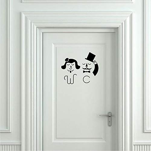 Negro inglés creativo DIY pegatinas de pared pegatinas de baño decoración del hogar papel tapiz 42 * 49 cm