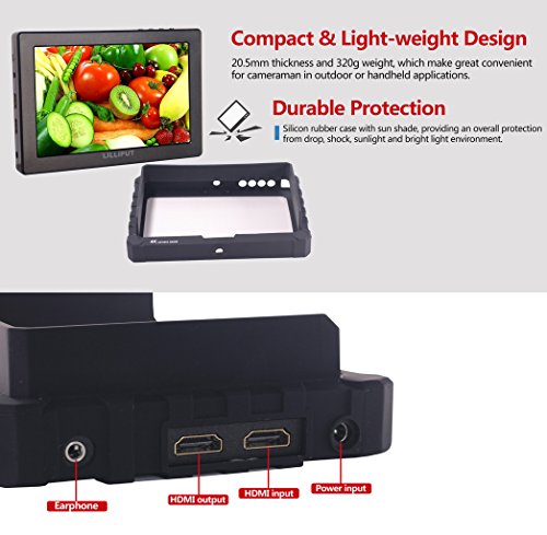 Negro Lilliput A7S 7 Pulgadas 1920x1200 IPS HD Camera Field Monitor Campo 4K HDMI Input Output DSLR Camera A7 A7R A7S III GH5 GH5s 5D IV 7D 80D D810 Ronin S Negro Lilliput A7S 7 Pulgadas 1920x1200 IPS HD Camera Field Monitor Campo 4K HDMI Input Output DSLR Camera A7 A7R A7S III GH5 GH5s 5D IV 7D 80D D810 Ronin S