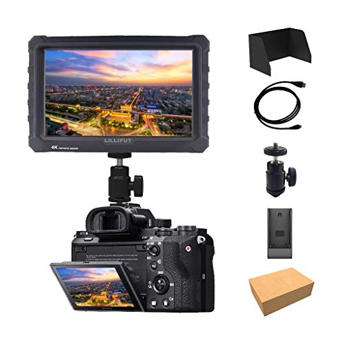 Negro Lilliput A7S 7 Pulgadas 1920x1200 IPS HD Camera Field Monitor Campo 4K HDMI Input Output DSLR Camera A7 A7R A7S III GH5 GH5s 5D IV 7D 80D D810 Ronin S