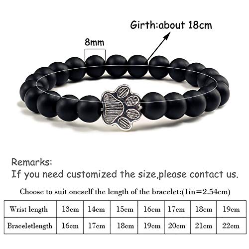 Negro Natural Piedra Volcánica Hombres Pulsera con Mancuernas Gato Garra Fitness Casual Brazalete Joyería Cruz Religiosa Meditación Pulseras