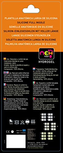 Neh Feet TI25065/1 - Plantilla Anatómicade Silicona con Descarga Metatarsal y Calcáneo, EU 37-38 transparente y Azul Neh Feet TI25065/1 - Plantilla Anatómicade Silicona con Descarga Metatarsal y Calcáneo, EU 37-38 transparente y Azul