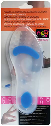 Neh Feet TI25065/1 - Plantilla Anatómicade Silicona con Descarga Metatarsal y Calcáneo, EU 37-38 transparente y Azul