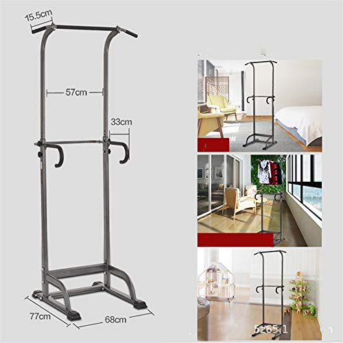 NEHARO Barras Paralelas Entrenamiento Ajustable Pull-up Bar Estación Dip for Training Cuerpo Empuja hacia Arriba el Soporte Parallette (Color : As Shown, Size : 82x66cm)