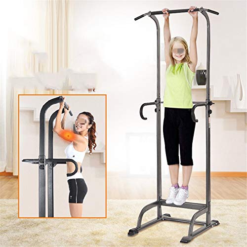 NEHARO Barras Paralelas Entrenamiento Ajustable Pull-up Bar Estación Dip for Training Cuerpo Empuja hacia Arriba el Soporte Parallette (Color : As Shown, Size : 82x66cm)