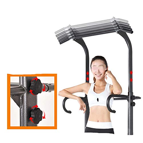 NEHARO Barras Paralelas Entrenamiento Ajustable Pull-up Bar Estación Dip for Training Cuerpo Empuja hacia Arriba el Soporte Parallette (Color : As Shown, Size : 82x66cm)