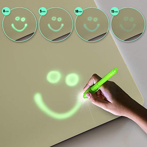 Nene Toys – Pizarra Mágica de Luz – Tamaño A4 – Tablero Luminoso para Dibujar en la Oscuridad – Juguete Infantil Educativo para Niños de 3 a 12 años - Incluye 2 Bolígrafos Mágicos + 5 Plantillas