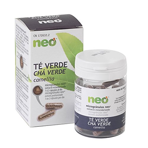 NEO | Extracto de Té Verde 200 mg | 45 Cápsulas Naturales| Quema grasa Natural | Estimulante y Relajante | Libre de Alérgenos y GMO | Tomar de 1 a 2 Cápsulas a Día | Liberación Rápida