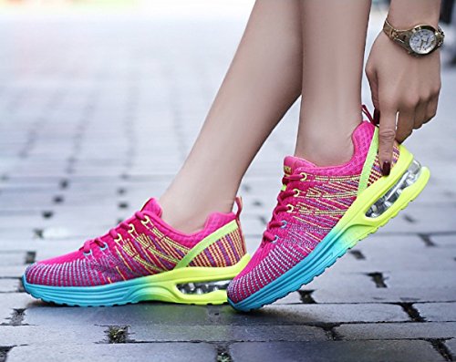 NEOKER Zapatos de Running Para Mujer Zapatillas Deportivo Outdoor Calzado Asfalto Sneakers Rojo 37 NEOKER Zapatos de Running Para Mujer Zapatillas Deportivo Outdoor Calzado Asfalto Sneakers Rojo 37