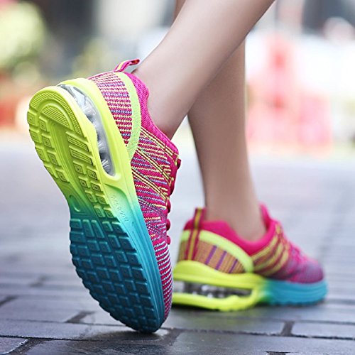 NEOKER Zapatos de Running Para Mujer Zapatillas Deportivo Outdoor Calzado Asfalto Sneakers Rojo 37 NEOKER Zapatos de Running Para Mujer Zapatillas Deportivo Outdoor Calzado Asfalto Sneakers Rojo 37