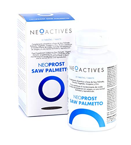 Neoprost Saw Palmetto | Complemento Alimenticio con Serenoa Repens, Extracto de Ortigas, Semillas de Calabaza, Soja y otros ingredientes naturales | Ayuda a regular la actividad hormonal (30) Neoprost Saw Palmetto | Complemento Alimenticio con Serenoa Repens, Extracto de Ortigas, Semillas de Calabaza, Soja y otros ingredientes naturales | Ayuda a regular la actividad hormonal (30)