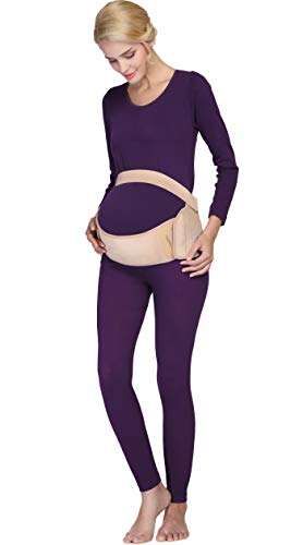 NEOtech Care Faja de Embarazo - Cinturón de Maternidad - premamá Banda para Abdomen/Cintura/Espalda, Apoyo para el Vientre - Marca (Beige, M)