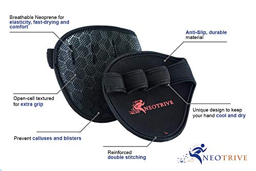 Neotrive - Manoplas musculación Crossfit Grip Pads Fitness Crossfit - Manoplas de levantamiento de pesas, barra de tracción, hombres y mujeres Neotrive - Manoplas musculación Crossfit Grip Pads Fitness Crossfit - Manoplas de levantamiento de pesas, barra de tracción, hombres y mujeres