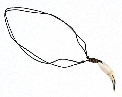 Neptune Giftware Surfer Cuerda del Collar del Grano de Madera de Coco con Colgante de Hueso Tallado Curva Grande - Ajustable Neptune Giftware Surfer Cuerda del Collar del Grano de Madera de Coco con Colgante de Hueso Tallado Curva Grande - Ajustable