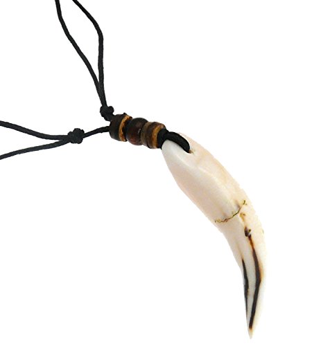 Neptune Giftware Surfer Cuerda del Collar del Grano de Madera de Coco con Colgante de Hueso Tallado Curva Grande - Ajustable Neptune Giftware Surfer Cuerda del Collar del Grano de Madera de Coco con Colgante de Hueso Tallado Curva Grande - Ajustable