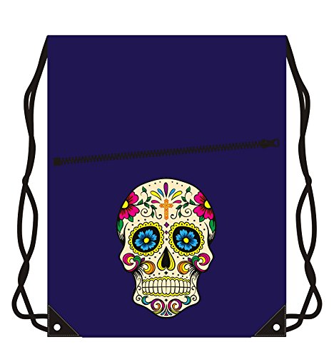 nerdytec Turn Bolsa Ibiza Style Funda, Skull Dia Muertos, Gym Saco nerdytec Turn Bolsa Ibiza Style Funda, Skull Dia Muertos, Gym Saco