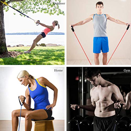 Nerplro - Banda elástica de resistencia con empuñaduras, tubo elástico de resistencia, tensor de musculación, equipamiento de fitness, NERPLROSO03380302_GN5531, verde, 120cm / 47.2inch Nerplro - Banda elástica de resistencia con empuñaduras, tubo elástico de resistencia, tensor de musculación, equipamiento de fitness, NERPLROSO03380302_GN5531, verde, 120cm / 47.2inch