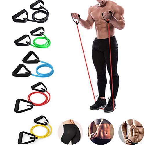 Nerplro - Banda elástica de resistencia con empuñaduras, tubo elástico de resistencia, tensor de musculación, equipamiento de fitness, NERPLROSO03380302_GN5531, verde, 120cm / 47.2inch Nerplro - Banda elástica de resistencia con empuñaduras, tubo elástico de resistencia, tensor de musculación, equipamiento de fitness, NERPLROSO03380302_GN5531, verde, 120cm / 47.2inch