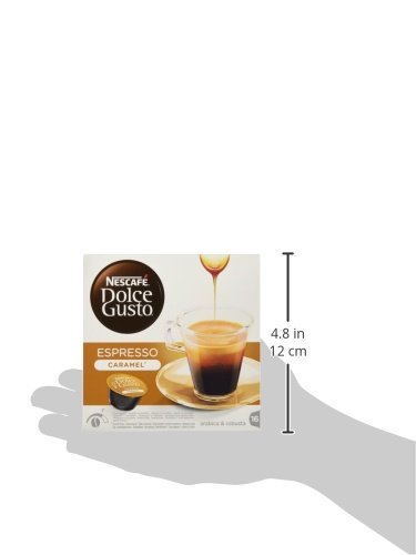 Nescafé DOLCE GUSTO Café ESPRESSO CARAMEL, Pack de 3 x 16 Cápsulas - Total: 48 Cápsulas de Café