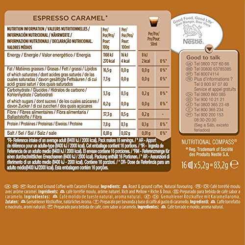 Nescafé DOLCE GUSTO Café ESPRESSO CARAMEL, Pack de 3 x 16 Cápsulas - Total: 48 Cápsulas de Café