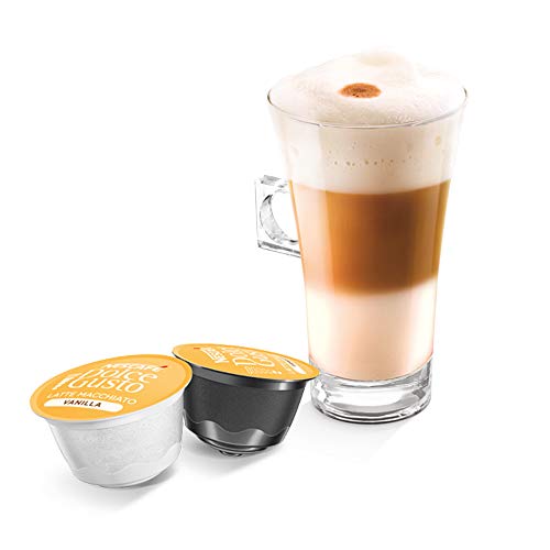 NESCAFÉ Dolce Gusto Café Latte Macchiato Vainilla, Pack de 3 x 16 Cápsulas - Total: 48 Cápsulas de Café